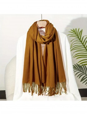 Solid Silk Blend Pashmina